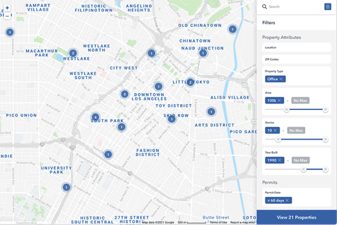 Convex - Atlas property filtering
