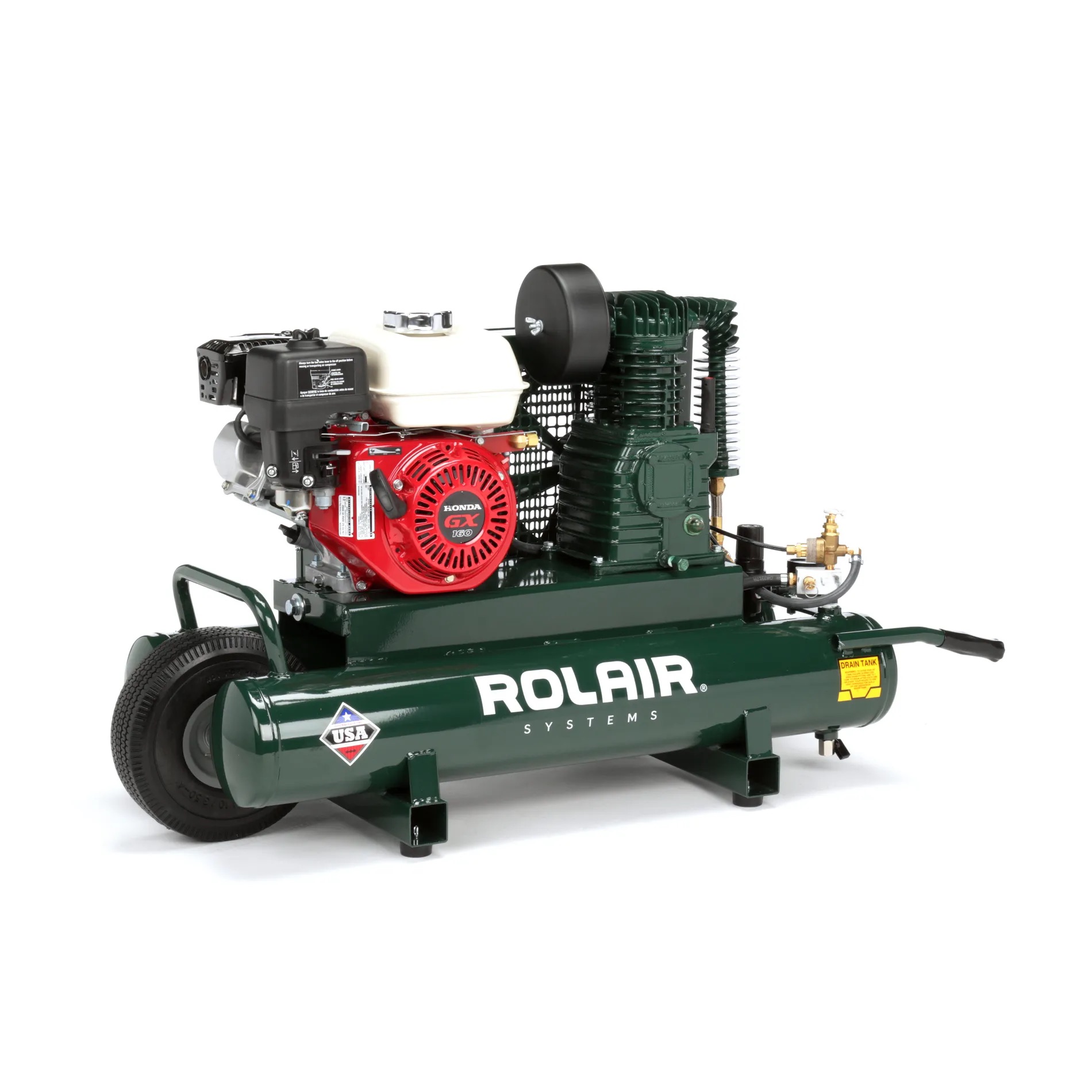 Garza Roofing Equipment & Supply - ROLAIR Portable Gas Air Compressor