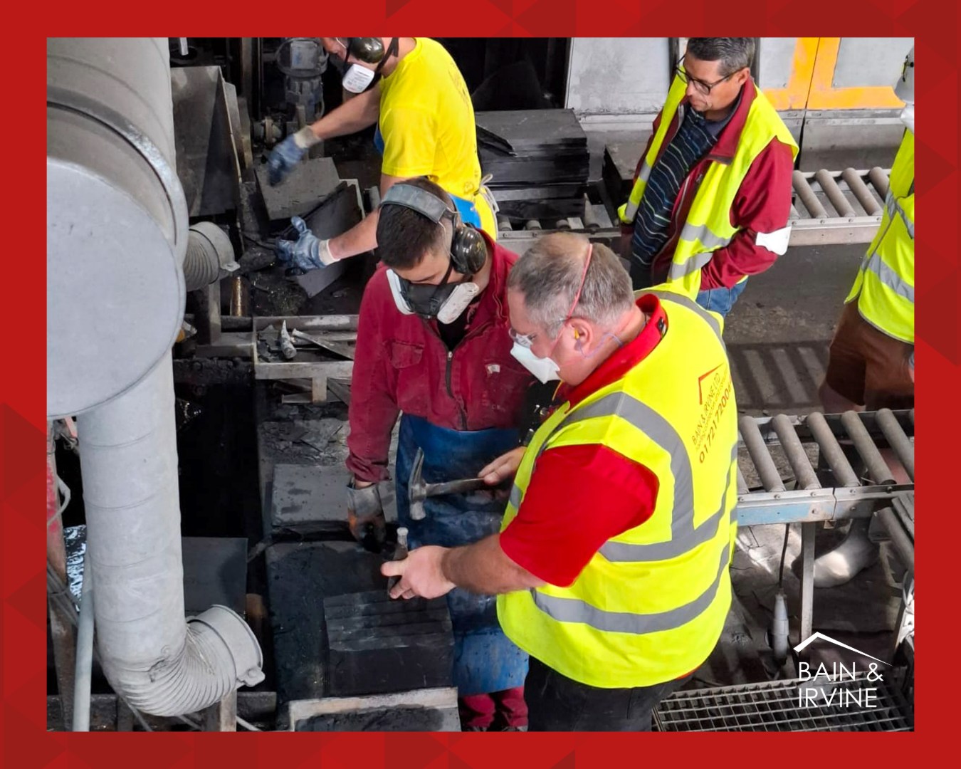 Bain and Irvine - working with paver