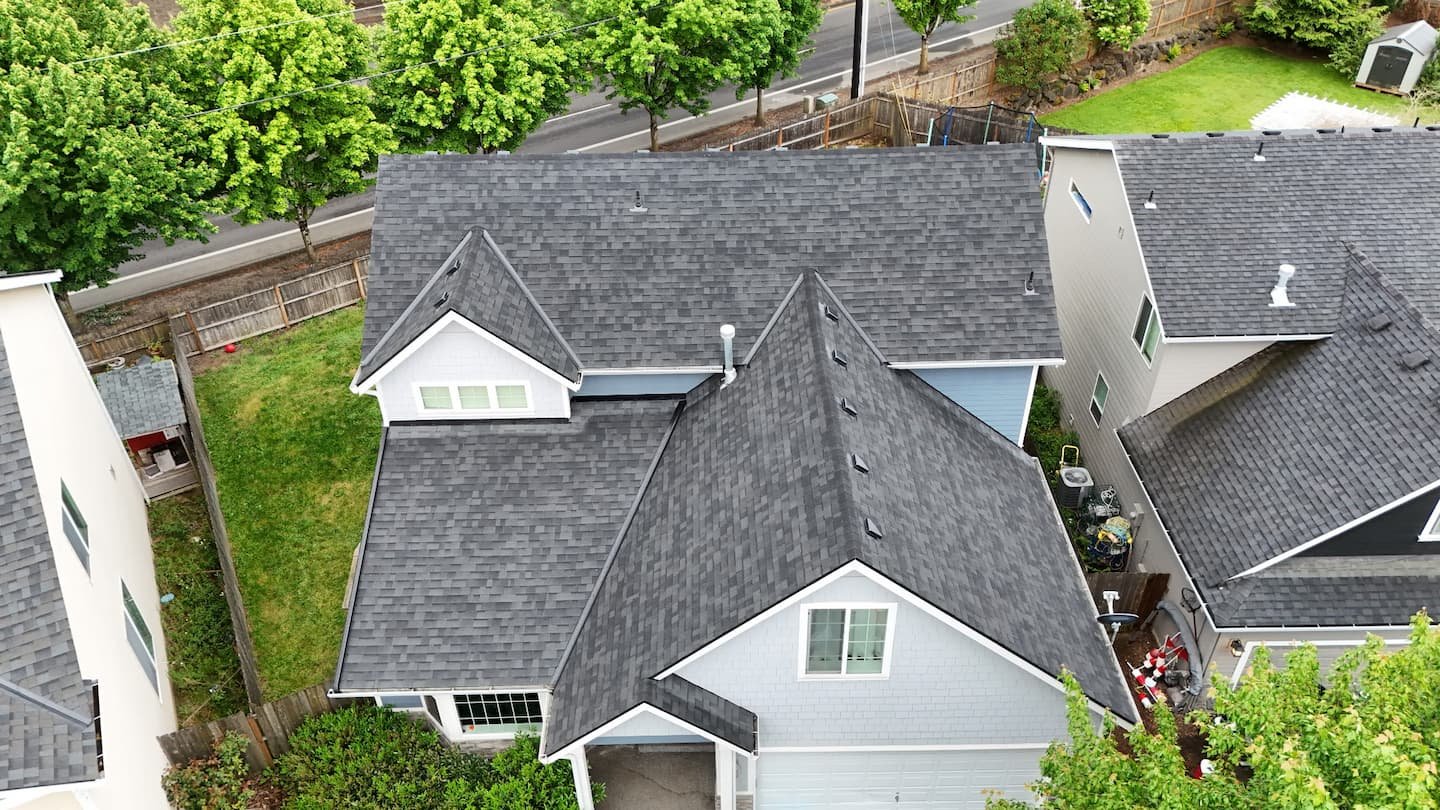 Gold Shield Exteriors - black-shingle-re-roof-project