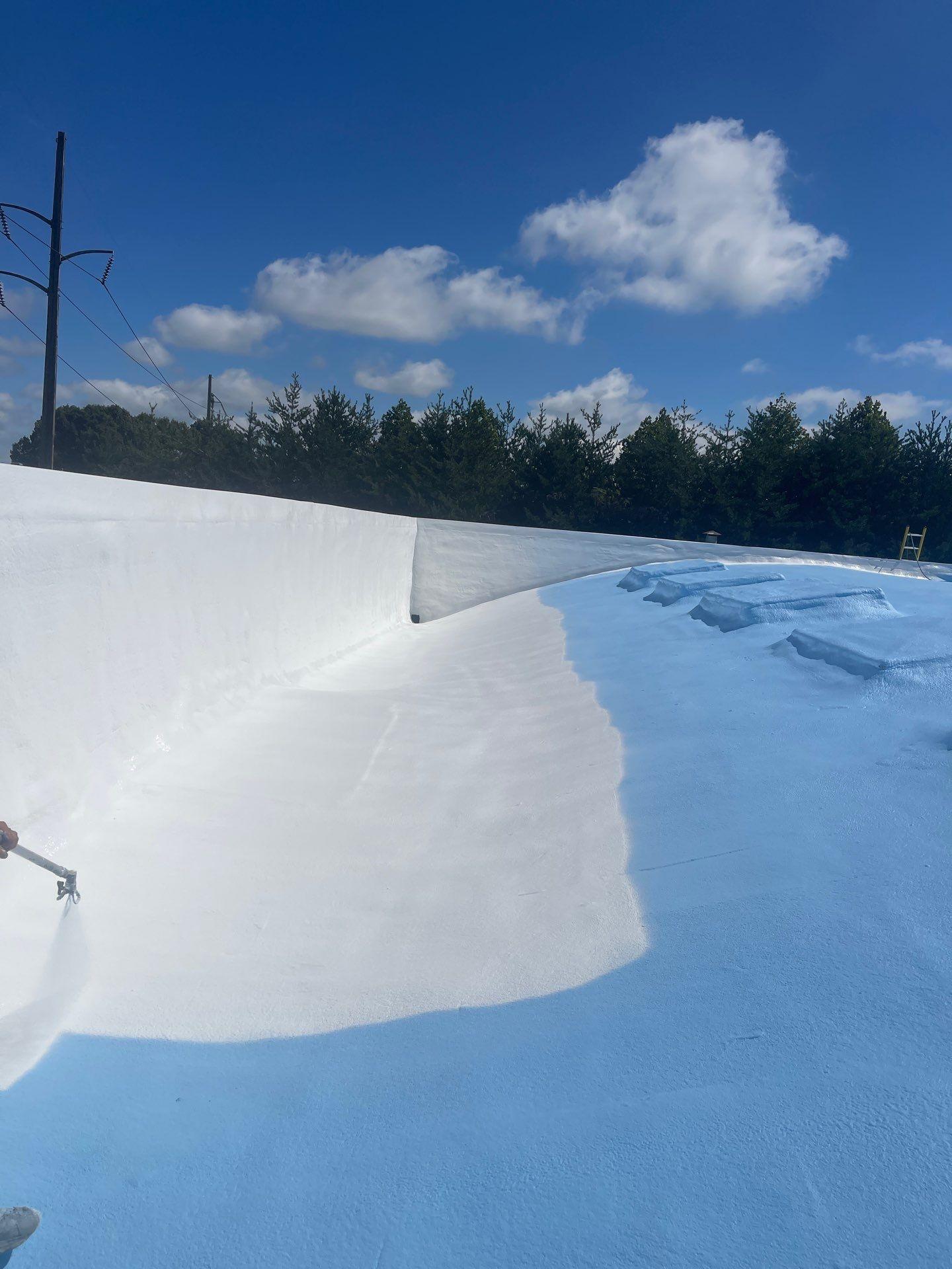 FAR - Top coat over FiberSeal Base on foam roof