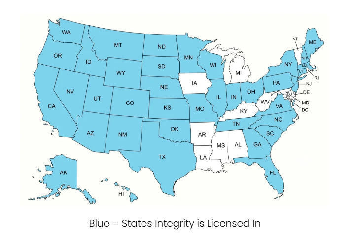 Integrity Insurance - States Licensed In