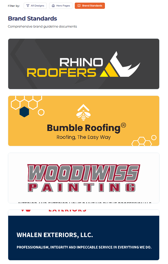 Roofing Business Partner - The Proposal Vault - Brand Standards