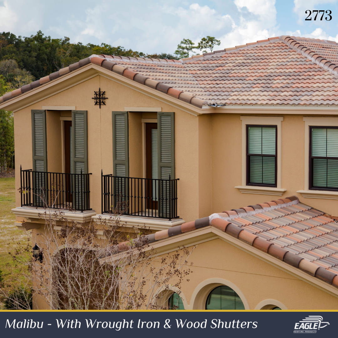Malibu - With Wrought Iron & Wood Shutters
