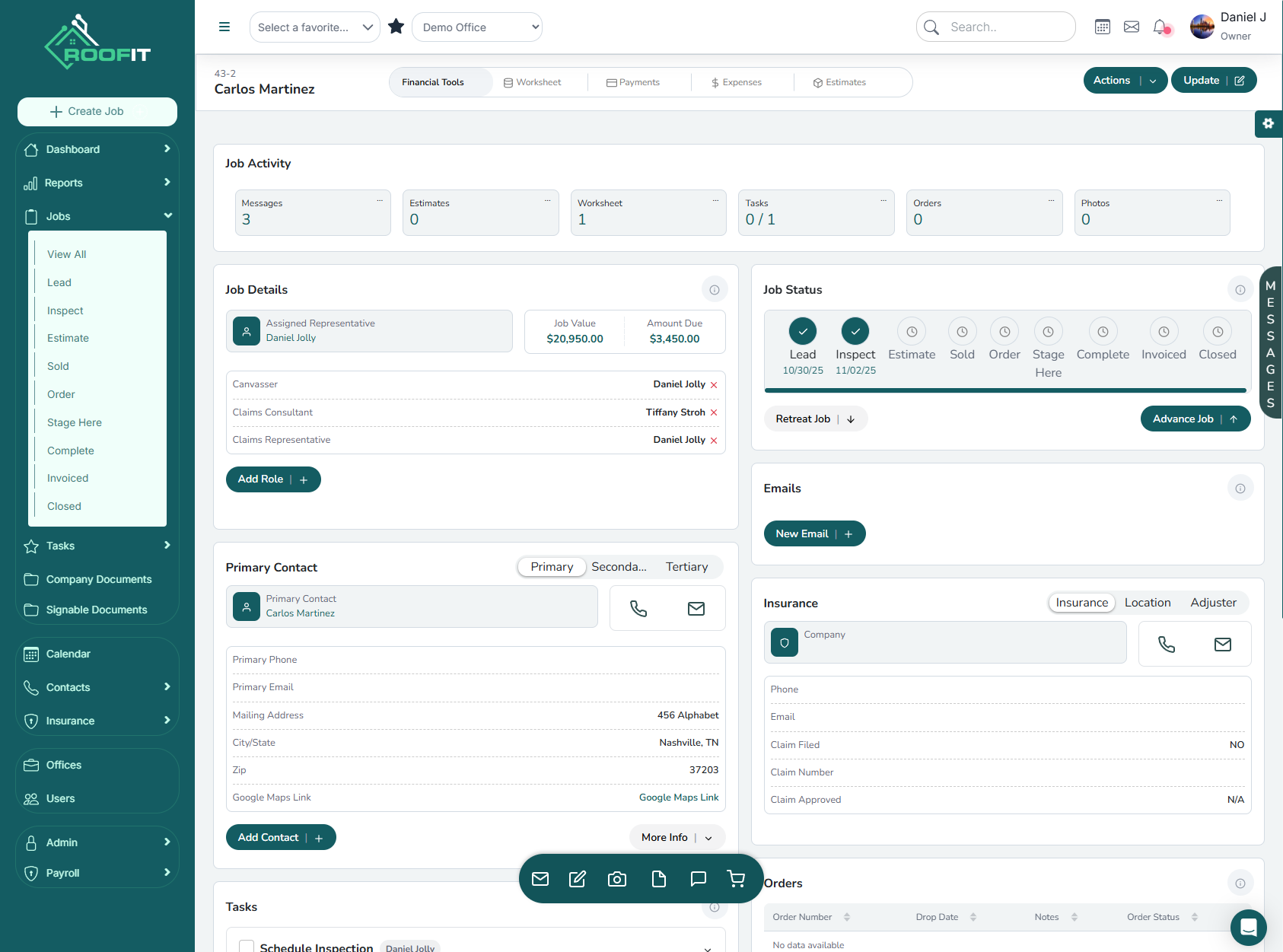 Roofit - Jobs list