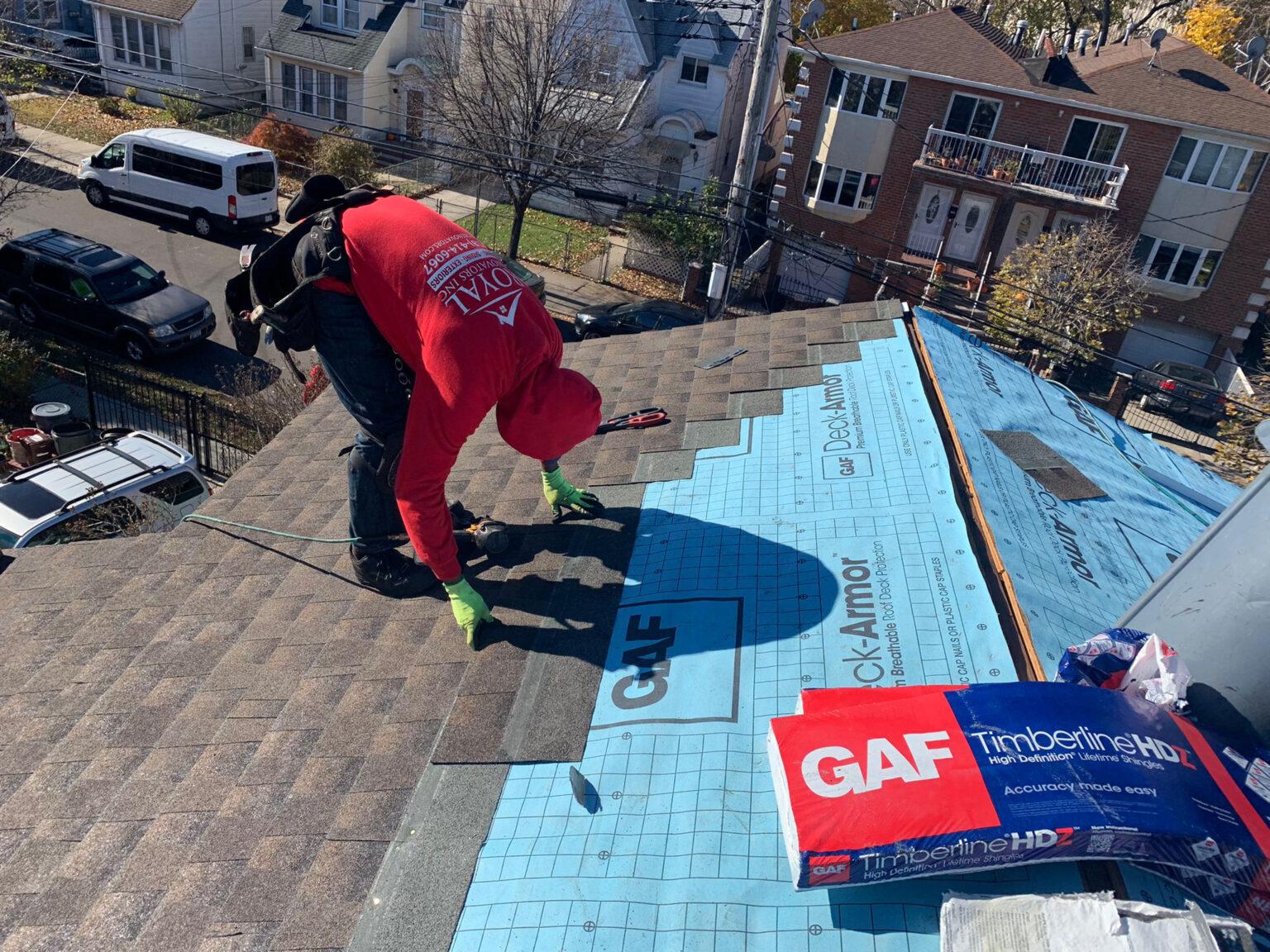 Shingle Roofing GAF Man