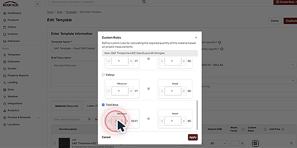 Configure your custom measurements