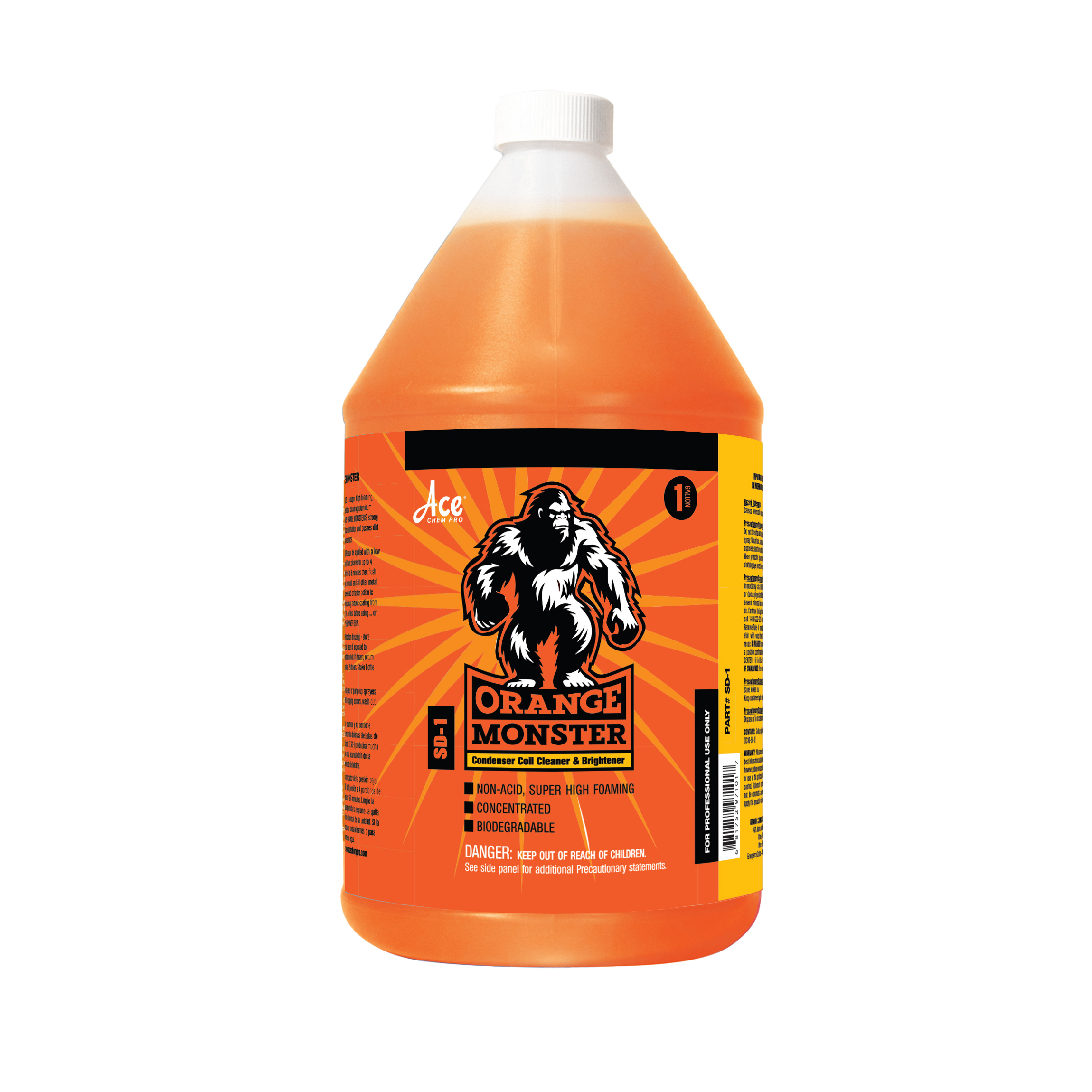 Ace Chem - Orange monster bottle.
