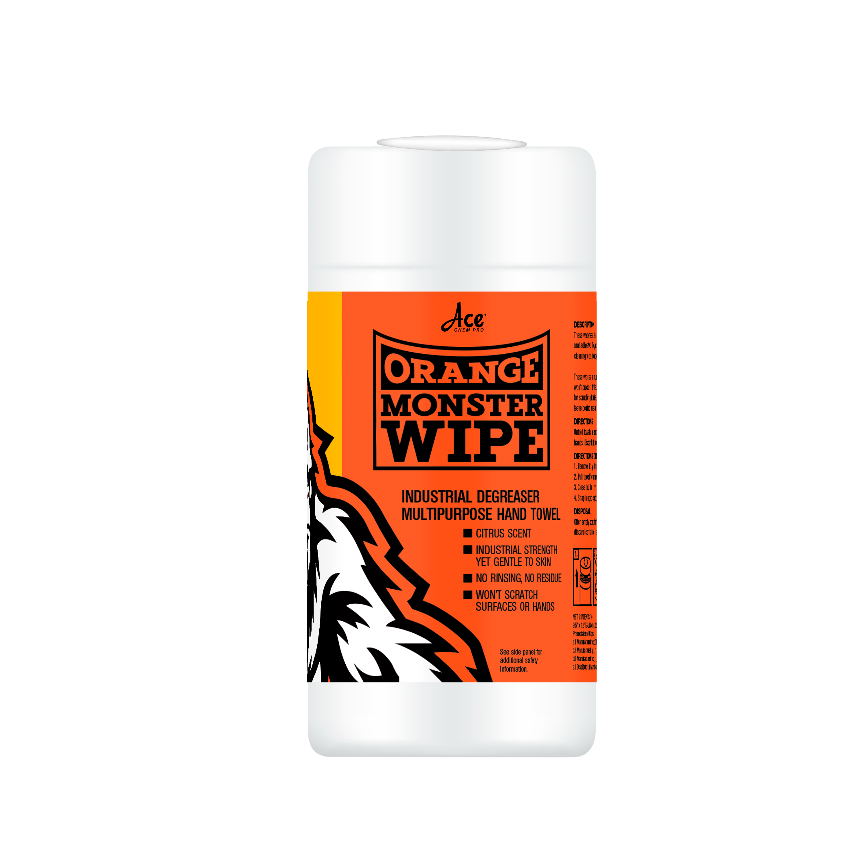 Ace chemical - Orange monster wipe