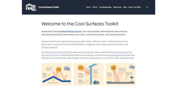 CRRC New cool surfaces toolkit site provides public with resources and knowledge base