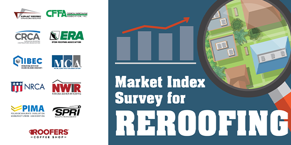 Trade association coalition announces Q2 findings from 2026 Market Index Survey for Reroofing
