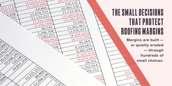 The small decisions that protect roofing margins