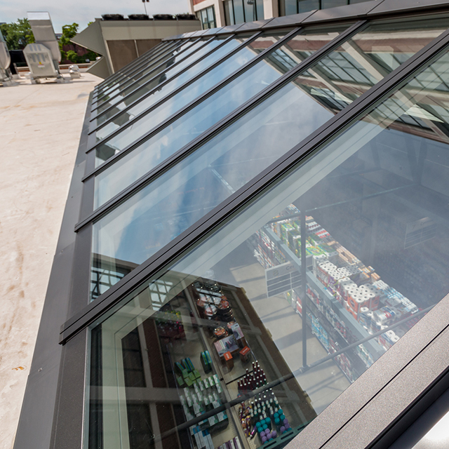 VELUX - retail-metal framed skylights-vms modular system-structural ridge-insulated glass